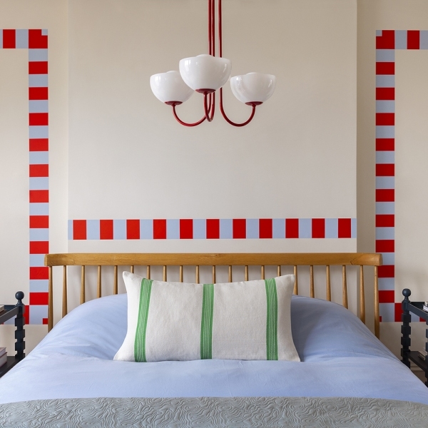 houseof 3 Light Bowl Ceiling Light, Jam Red