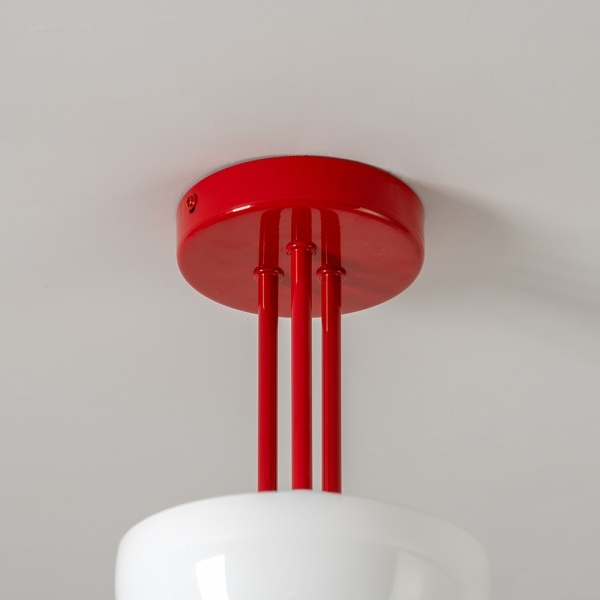 houseof 3 Light Bowl Ceiling Light, Jam Red