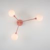 houseof 3 Light Flush Ceiling Light, Pink