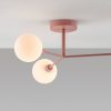 houseof 3 Light Flush Ceiling Light, Pink