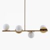 houseof 4 Plate Pendant Light, Brass