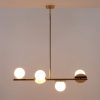 houseof 4 Plate Pendant Light, Brass