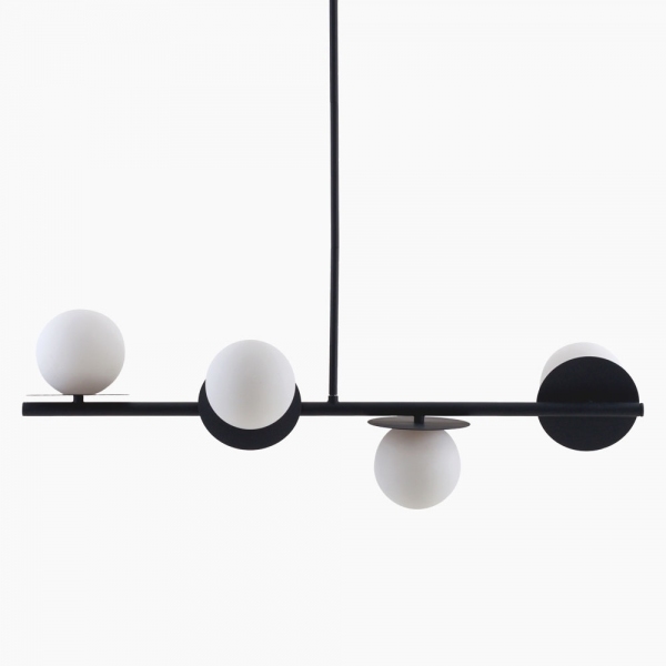 houseof 4 Plate Pendant Light, Charcoal
