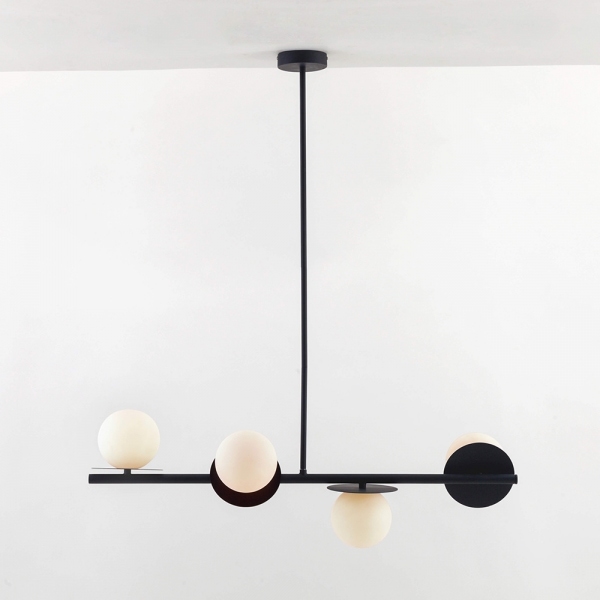 houseof 4 Plate Pendant Light, Charcoal