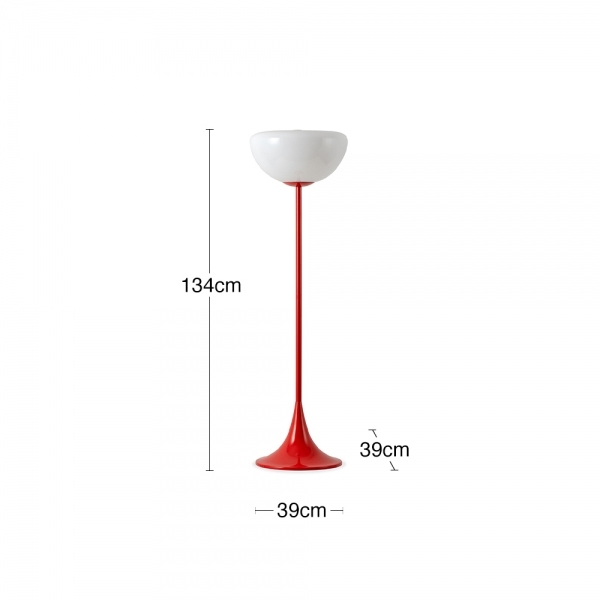 houseof Bowl Floor Lamp, Jam Red