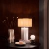 houseof Flower Ceramic Table Lamp, Natural Linen