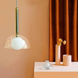 houseof Glass Dome Ceiling Light, Brass