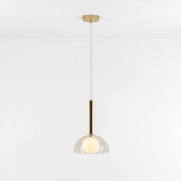 houseof Glass Dome Ceiling Light, Brass
