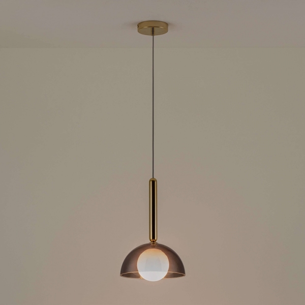 houseof Glass Dome Ceiling Light, Brass