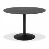 Ibiza 4 Seat Round Dining Table, Black Marble Effect