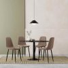 Ibiza & Rayner 4 Chairs Dining Set, Black & Taupe Sustainable Velvet