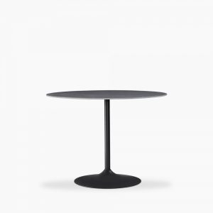 Isla 4 Seat Round Dining Table, Grey Ceramic