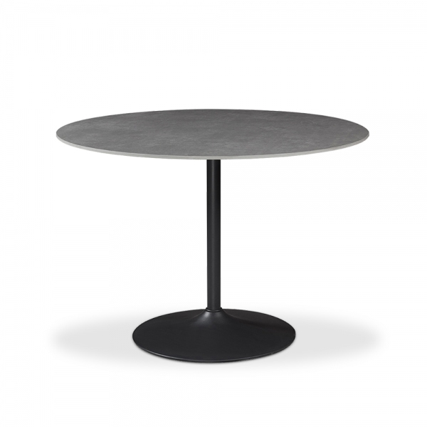 Isla 4 Seat Round Dining Table, Grey Ceramic