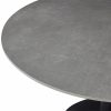 Isla 4 Seat Round Dining Table, Grey Ceramic