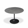 Isla 4 Seat Round Dining Table, Grey Ceramic