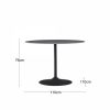 Isla 4 Seat Round Dining Table, Grey Ceramic