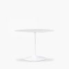 Isla 4 Seat Round Dining Table, White Ceramic