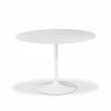 Isla 4 Seat Round Dining Table, White Ceramic
