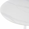 Isla 4 Seat Round Dining Table, White Ceramic