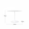 Isla 4 Seat Round Dining Table, White Ceramic