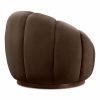 Ivy Swivel Armchair, Mocha Brown Sustainable Velvet
