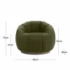 Ivy Swivel Armchair, Olive Green Sustainable Velvet