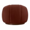 Ivy Swivel Armchair, Rust Sustainable Velvet