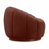 Ivy Swivel Armchair, Rust Sustainable Velvet