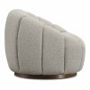 Ivy Swivel Armchair, Speckled Stone Sustainable Boucle