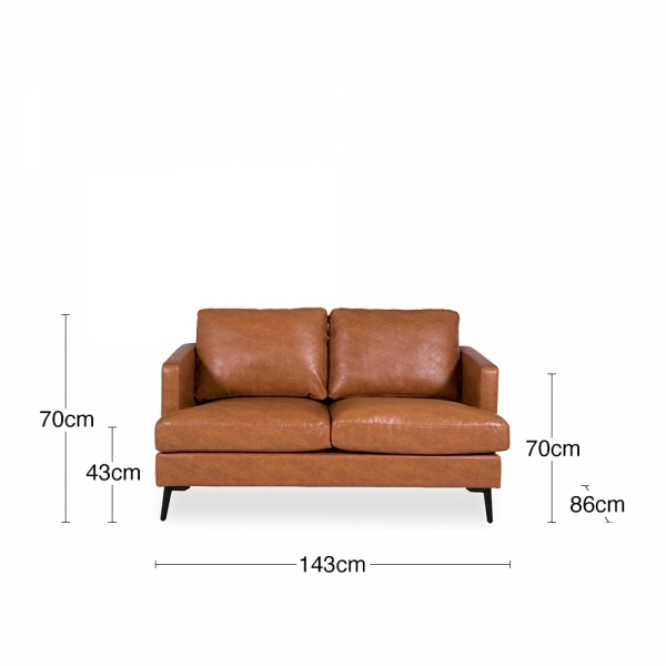 Jasper 2 Seater Sofa, Tan