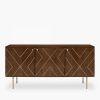 Jude Sideboard, Dark Mango Wood & Brass