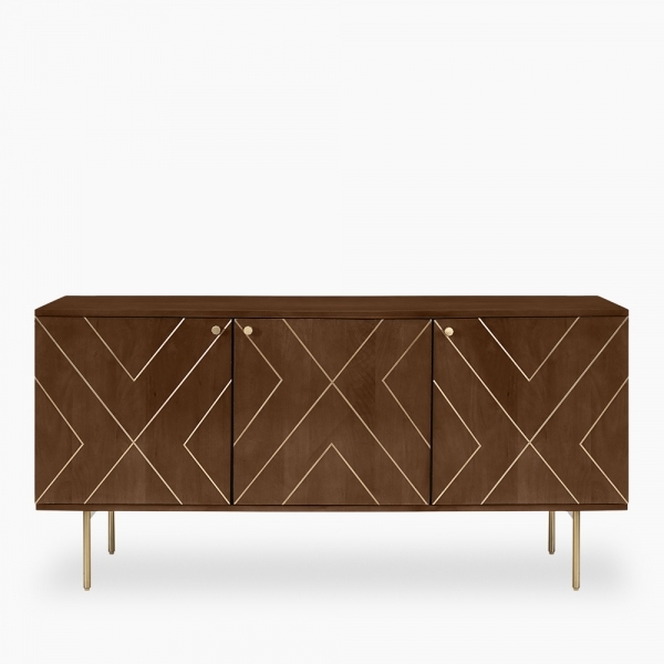 Jude Sideboard, Dark Mango Wood & Brass