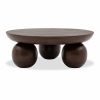 Kamila Round Coffee Table, Dark Mango Wood