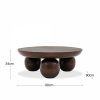 Kamila Round Coffee Table, Dark Mango Wood