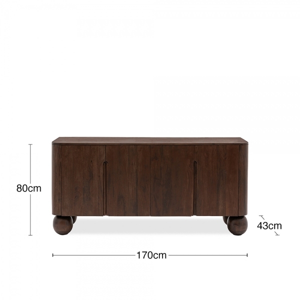Kamila Sideboard, Dark Mango Wood