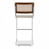 Kenton Bar Stool, Speckled Stone Sustainable Boucle & Chrome
