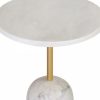 Kingston Side Table, White Marble
