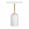 Kingston Side Table, White Marble