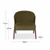 Kira Accent Chair, Moss Green Sustainable Mohair Velvet