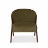 Kira Accent Chair, Moss Green Sustainable Mohair Velvet