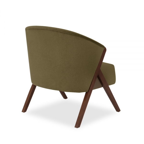 Kira Accent Chair, Moss Green Sustainable Mohair Velvet
