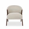 Kira Accent Chair, Speckled Stone Sustainable Boucle