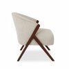 Kira Accent Chair, Speckled Stone Sustainable Boucle