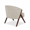 Kira Accent Chair, Speckled Stone Sustainable Boucle