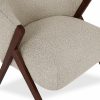 Kira Accent Chair, Speckled Stone Sustainable Boucle