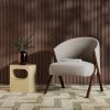 Kira Accent Chair, Speckled Stone Sustainable Boucle