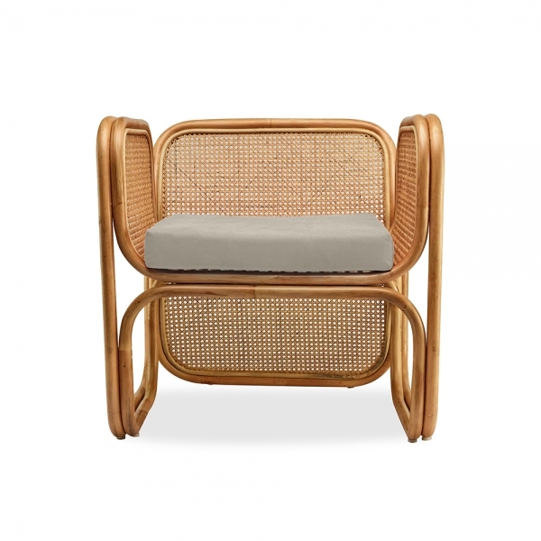 Kupu Kupu Rattan Armchair, Khaki Green