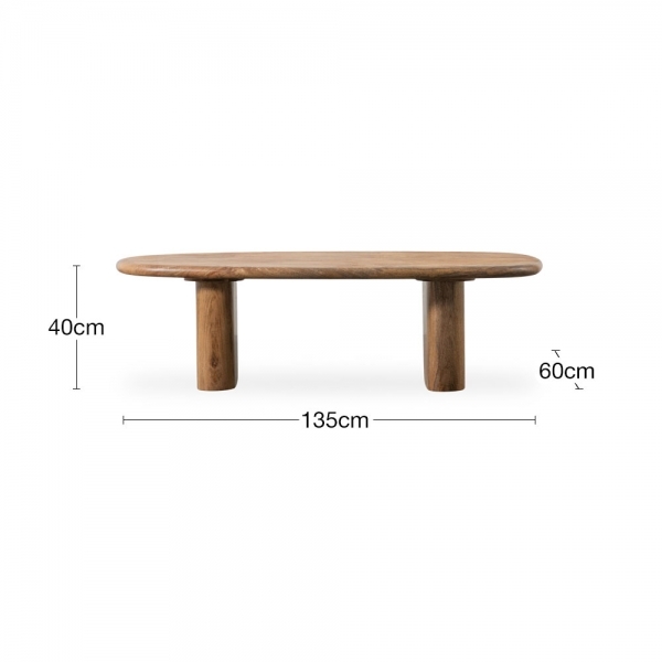 Ledbury Coffee Table, Mango Wood