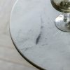 Lewis Round Side Table, Amber & White Marble