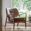 Lisbet Armchair, Brown Leather